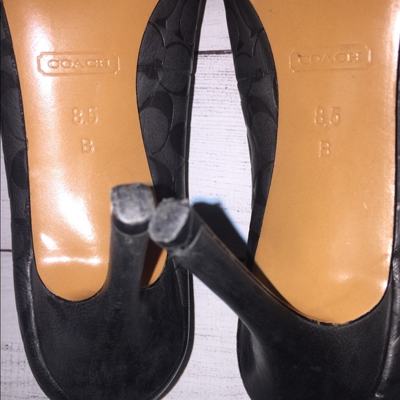 Coach Natassia Goat/Black embossed Leather heel - Picture 8 of 9